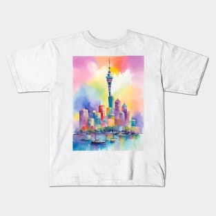 Auckland Skyline Kids T-Shirt